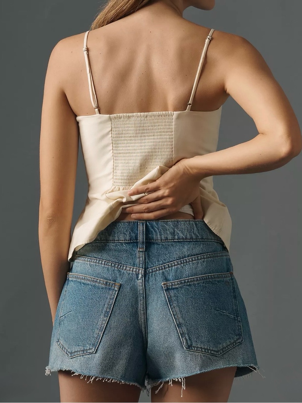 Anthropologie Pilcro Blue High Waisted Jean Shorts The Everyday Denim Shorts - Picture 2 of 9